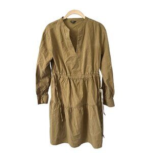 Rails Womens Olive Green Tiered Dress XS Military Safari Minimalist